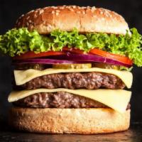 2 Quarter-Pound Beef Burger & Drink · Two classic hearty beef burgers.