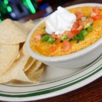 Chicken Wing Dip (Gs) · Our homemade spicy dip topped with melted jack- Our homemade spicy dip topped with melted Ja...