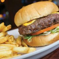Cheeseburger · Lettuce, tomato and choice of American, cheddar, swiss or pepper-jack.
