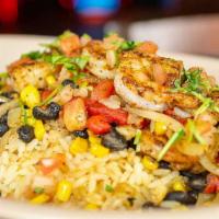 Healthy Choice Life Bowl · Rice accompanied by southwest seasoned chicken, black beans, corn, pico de gallo, guacamole,...