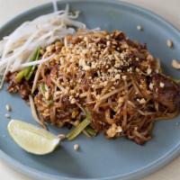 Pad Thai Noodle · Spicy. Thin rice noodle, egg, bean curd, peanuts, beansprout, shallot, scallion, sweet radish.