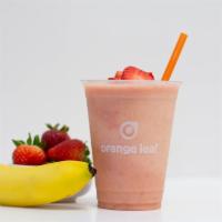 Sweet Sunrise Smoothie · A delicious blend of orange leaf vanilla yogurt, fresh strawberries, fresh banana, and manda...