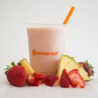 Wild Mango Smoothie · Recommended. A delicious blend of orange Leaf vanilla yogurt, fresh strawberries, fresh mang...