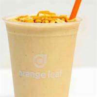 Peanut Butter Protein Power Smoothie · A delicious blend of orange leaf vanilla yogurt, creamy peanut butter and fresh bananas will...