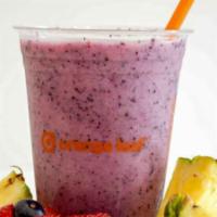B. S. Smoothie · A delicious blend of orange leaf vanilla yogurt, fresh pineapple, fresh blueberries, and fre...