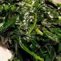 Sauteed Spinach · Olive Oil and Balsamic Vinegar