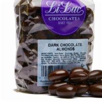 Chocolate Almonds · Chocolate covered almonds. 1/2 lb. Bag.