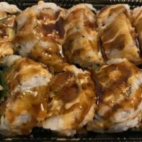 Shrimp Tempura Roll, Spicy Tuna Roll, California Roll · 