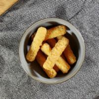 Mozzarella Sticks · Deep-fried cheese sticks. Crispy on the outside, gooey on the inside. Virtually guaranteed t...