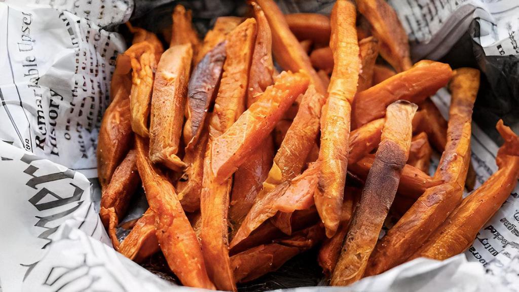 Sweet Potato Fries · Fried sweet potatoes.