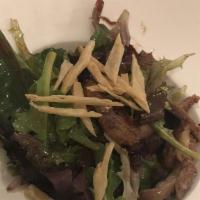 Duck Salad · Boneless roasted duck, spring mix in our house vinaigrette dressing.