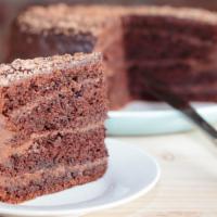 Royal Dark Chocolate Layer Cake · Rich chocolate cake with layers of dark chocolate.