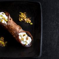 Fresh Baked Cannoli · Traditional Italian crispy shell pastry filled with sweet and creamy ricotta cheese.