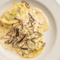 Wild Mushroom Ravioli · Top menu item. With shitaki mushroom cream sauce.