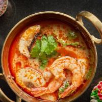 Tom-Yum Soup · Gluten Free. Classic Thai spicy and sour soup with lemongrass, chili, cilantro, onion, milk,...