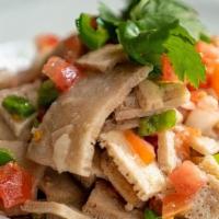 Timatim Fitfit · Diced Tomato | Onion | Jalapeno | Shredded Injera | Lime Vinaigrette