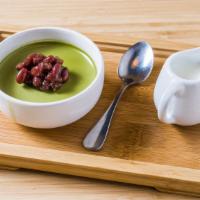 Matcha Pudding With Red Beans · 