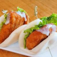 A-1 Crispy Chicken Buns · crispy fried chicken, lettuce, creamy lime sauce. **If you need plastic utensils, please req...