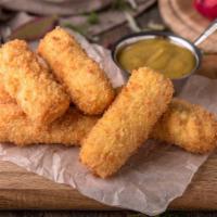 Mozzarella Sticks · 5 pieces of Melted mozzarella cheese sticks battered and fried to perfection. Served with ce...