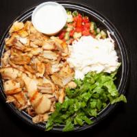 Chicken Shawarma Platter · Marinated chicken.