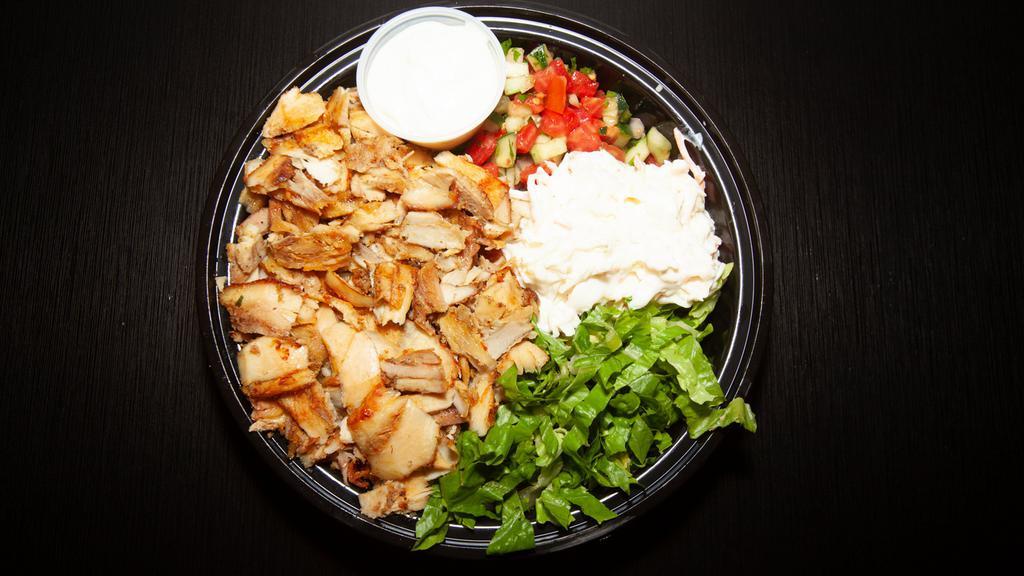 Chicken Shawarma Platter · Marinated chicken.