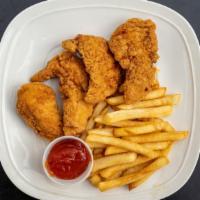 Chicken Strips (4) · Served With (1) 2oz Ketchup