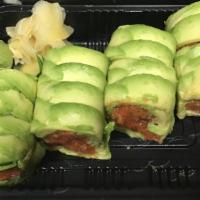 Green Phoenix · Spicy crunch tuna wrap in avocado. ( no rice no seaweed)