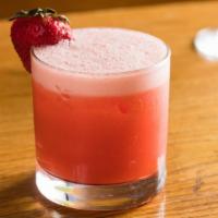 Strawberry Frozen Margarita  · Hornitos Reposado, Strawberry Puree, Lime Juice, Cointreau