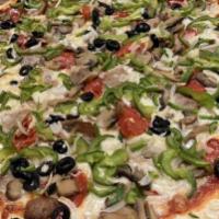 Supreme Pizza · Onions, green peppers, sausage, pepperoni, olives and mushrooms.