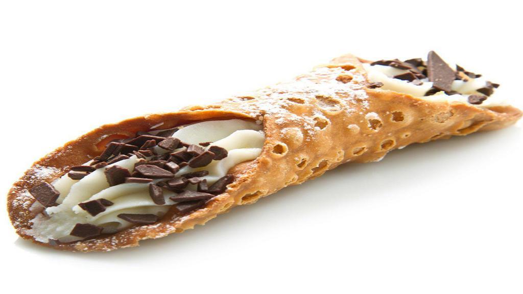 Cannoli · Traditional Italian pastry prepared with creamy Ricotta cheese wrapped in a crispy shell.