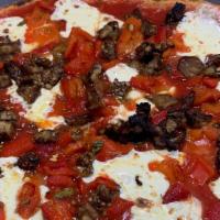 Napoli · San Marzano tomato sauce, fresh mozzarella, roasted eggplant, roasted peppers.