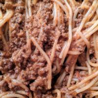 Spaghetti Alla Bolognese · Sautéed in classic beef and veal bolognese sauce.