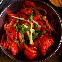 Jalfrezi · Spicy level one. An anglo Indian preparation with chilies.