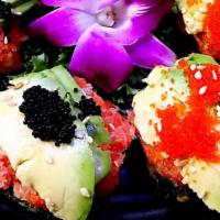 Wasabi Crackers · Hot and spicy. Spicy tuna or spicy salmon.