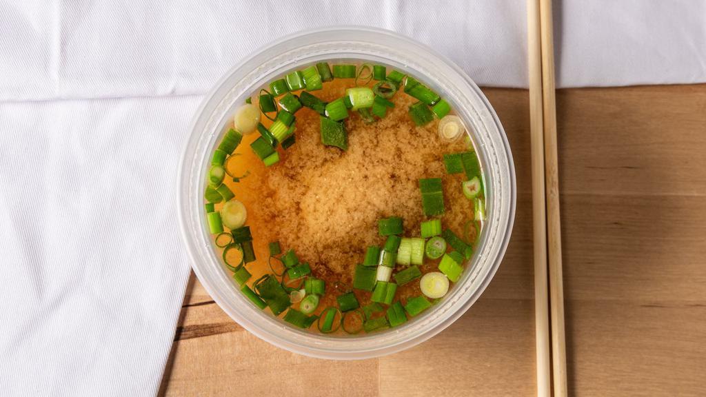 Miso Soup · Bean curd, seaweed and scallion.