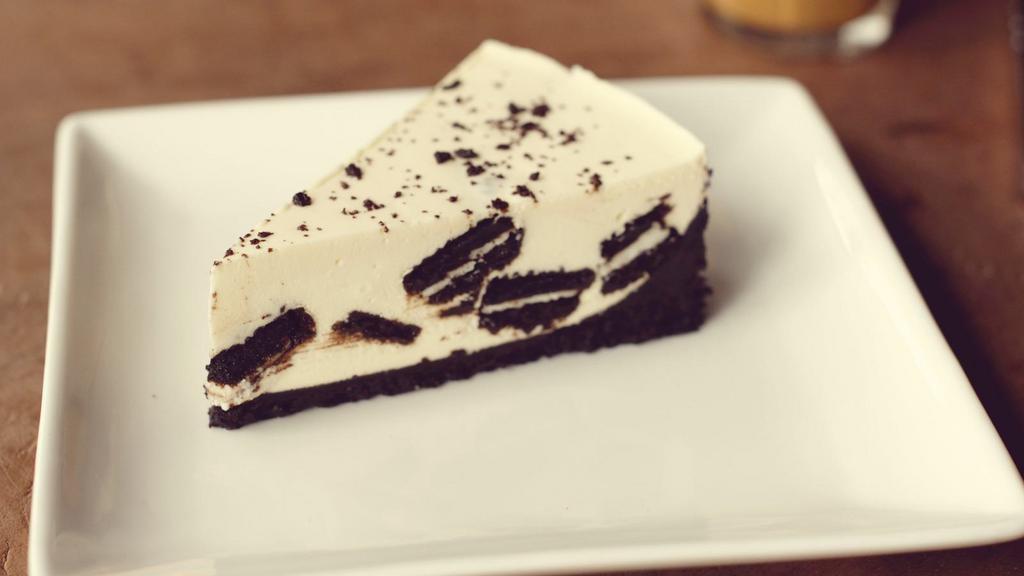Oreo Cheesecake · Delicious cheesecake topped with oreos.