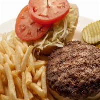 Plain Burger · Lettuce Tomatoes and Pickles