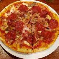 Meat Lovers · Comes with sausage, pepperoni, meatballs and bacon