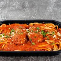 Spaghetti & Meatballs · Spaghetti, beef, pork, veal, egg, milk, breadcrumb, marinara sauce, grated Pecorino Romano c...