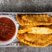 Beef Empanadas · beef empanadas with salsa