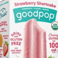 Goodpop Strawberry Shortcake Popsicle (2.5 Oz X 4-Pack) · An ice cream truck favorite reimagined! Strawberry Shortcake is a creamy + delicious combina...