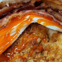 Bubbalicious · Fried chicken cutlets, melted mozzerlla, bacon, and spicy bbq sauce.