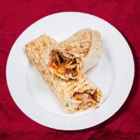 Chicken Wrap Sandwich · Finely sliced house-seasoned rotisserie chicken with chopped onions, lettuce, tomatoes, cabb...