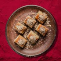 Baklava Blast · A rich dessert pastry composed of layers of flaky dough, filled with chopped nuts and held t...