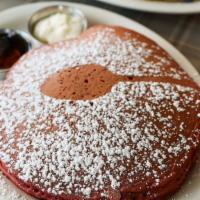Red Velvet Pancakes · Served with homemade sweet cream cheese