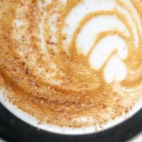 Maple Leaf Latte · Latte with vermont maple syrup and fresh ground nutmeg
