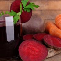 Heart Beet Juice · Fresh juice made with Beets, orange, carrot, and apple.