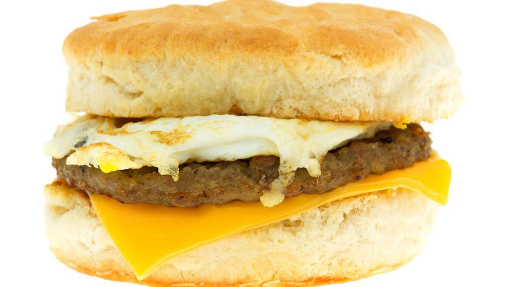 Sausage, Egg, & Cheese Sandwich · Delicious Breakfast sandwich topped with 2 cooked eggs, sausage, and melted cheese. Served on customer's choice of bread.