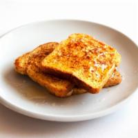 Classic French Toast With Syrup · 3 slices of Grilled classic French Toast cooked to perfection.