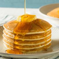 Buttermilk Pancakes With Syrup · 3 Buttery pancakes cooked to perfection.